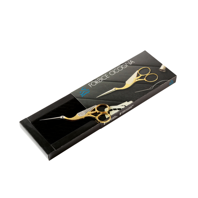 Scatola Regalo con Forbici Cicogna 6½'' - 16,5 cm.