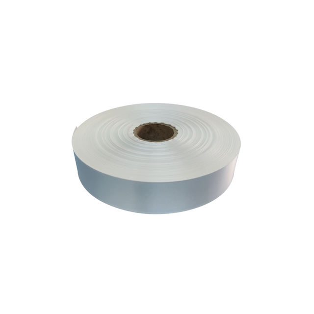 White anti-thread satin ribbon - H35 mm/200 mt