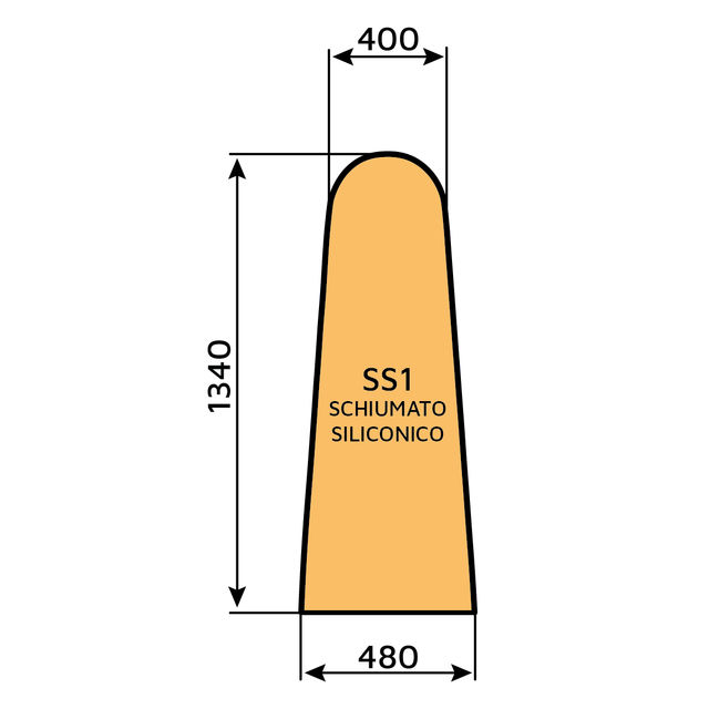 Schiumato siliconico giallo SS1 (Tavoli forma C)