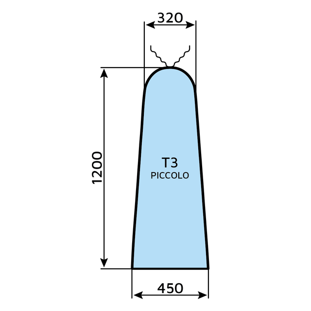 Universal tarpaulin T3 (small C shape)