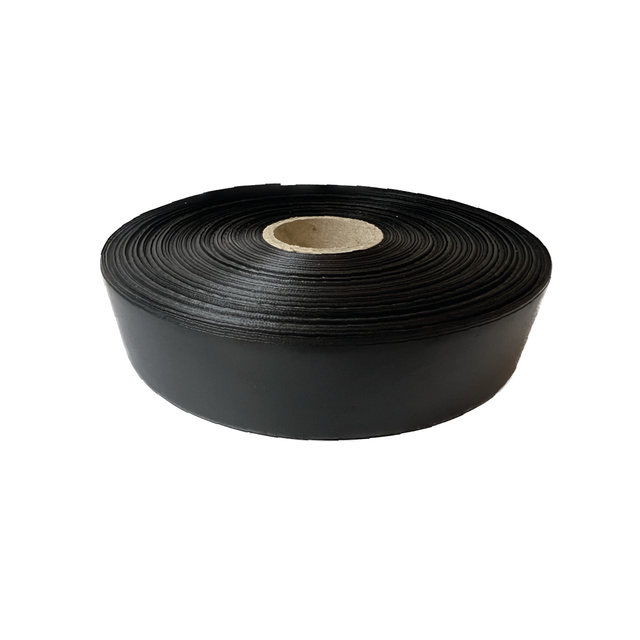 Black satin textile ribbon