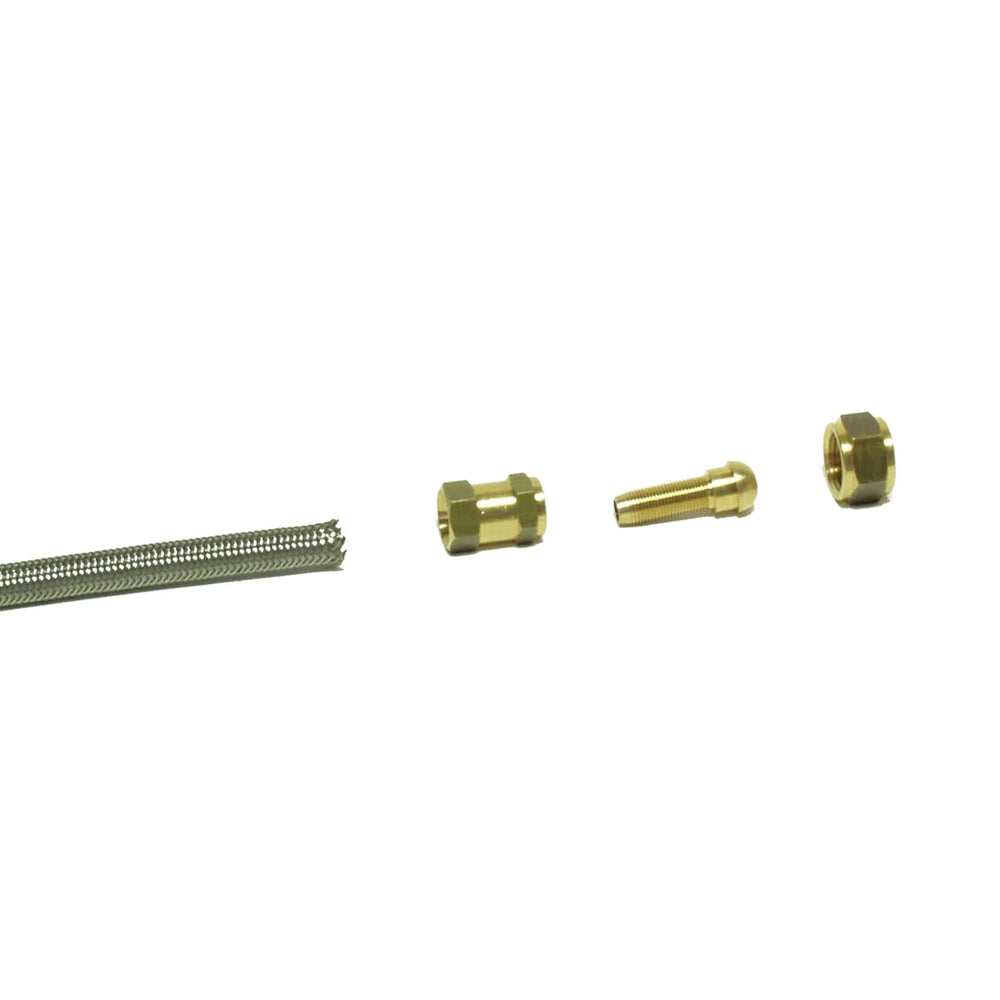 Raccordo 3 pezzi per tubo teflon calzato inox Ø=12 mm