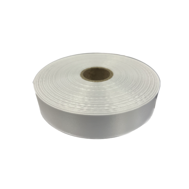 35mm Recycled White Satin Satin Textile Ribbon