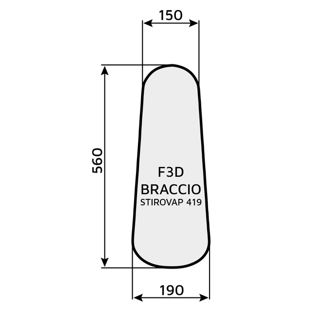 Feltro 3D braccio F3D/BS compatibile Stirovap 419