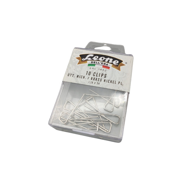 Leone Dell'Era clips inox ottone nichelato
