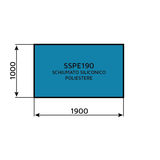 Schiumato siliconico poliestere blu SSPE190 (1900 x 1000 mm)