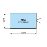Rectangular sheet T190 1900 x 1000 mm