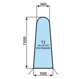 Universal cover T2 (shape C with rear fastening)